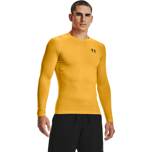 

Under Armour Mens Under Armour HeatGear Armour Comp L/S T-Shirt - Mens Steeltown Gold/Black Size 4XL