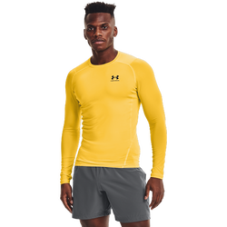 Men's - Under Armour HeatGear Armour Comp L/S T-Shirt - Black/Taxi