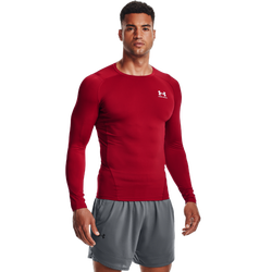 Men's - Under Armour HeatGear Armour Comp L/S T-Shirt - Flawless/White