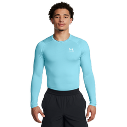 Men's - Under Armour HeatGear Armour Comp L/S T-Shirt - Sky Blue/White