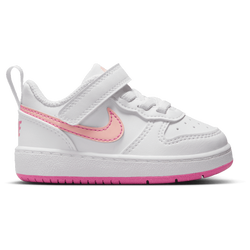 Girls' Toddler - Nike Court Borough Low Recraft  - Orange/White/Pink