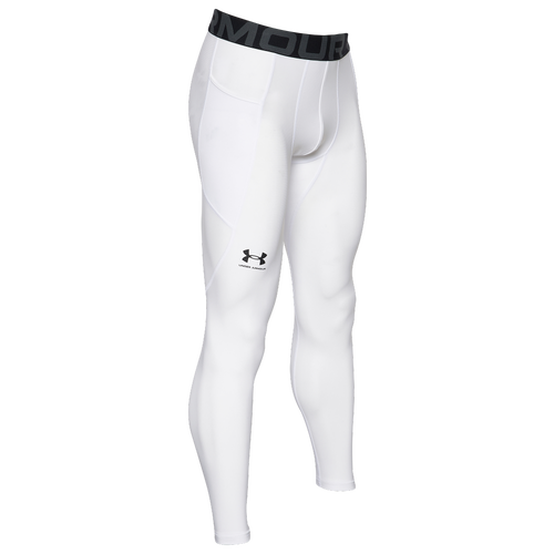 

Under Armour Mens Under Armour HG Armour 2.0 Compression Tights - Mens White/Black Size XL