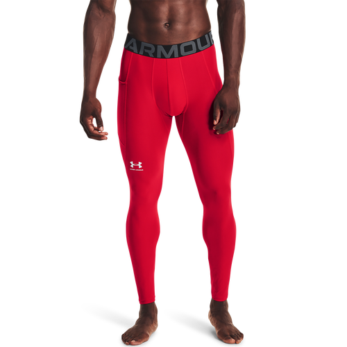 

Under Armour Mens Under Armour HG Armour 2.0 Compression Tights - Mens Red/White Size XXLT