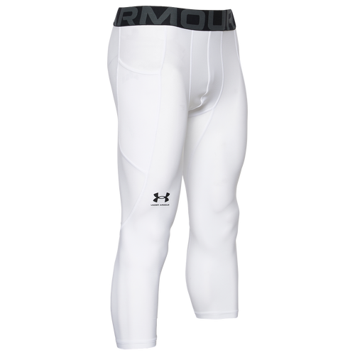 

Under Armour Mens Under Armour HG Armour 2.0 3/4 Compression Tights - Mens White/Black Size M