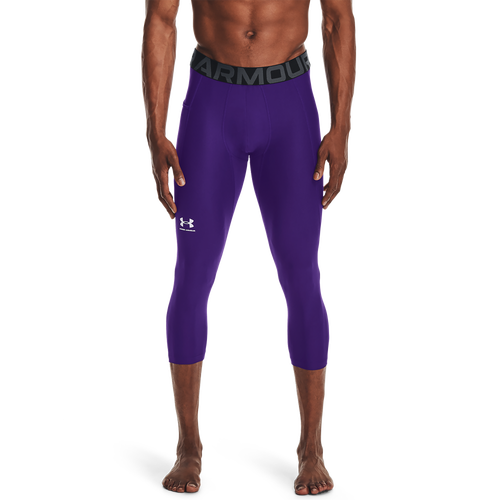 

Under Armour Mens Under Armour HG Armour 2.0 3/4 Compression Tights - Mens Purple/White Size M