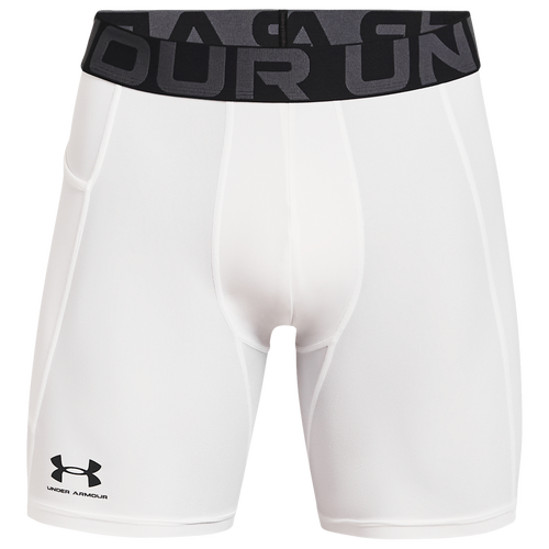 

Under Armour Mens Under Armour HG Armour 2.0 6" Compression Shorts - Mens White/Black Size XXL