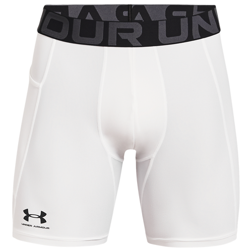 Under Armour Mens  Hg Armour 2.0 6compression Shorts In White/black