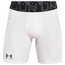 Under Armour HG Armour 2.0 6" Compression Shorts - Men's White/Black