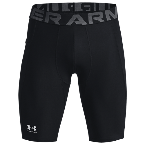 

Under Armour Mens Under Armour Heatgear Armour 9" Compression Shorts - Mens White/Black Size S