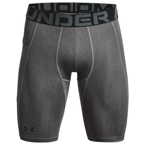 

Under Armour Mens Under Armour Heatgear Armour 9" Compression Shorts - Mens Carbon Heather/Black Size M