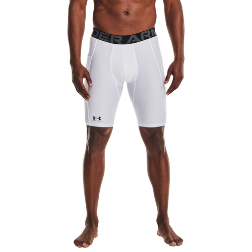 

Under Armour Mens Under Armour Heatgear Armour 9" Compression Shorts - Mens White/Black Size S