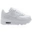 Nike Air Max 90 - Boys' Toddler White/White/Met Silver