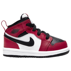 Boys' Toddler - Jordan AJ 1 Mid  - Black/Gym Red/Black