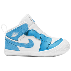 Boys' Infant - Jordan AJ 1 Crib Bootie - White/Dark Powder Blue