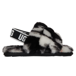 Girls' Infant - UGG Fluff Yeah Slides - Black/White