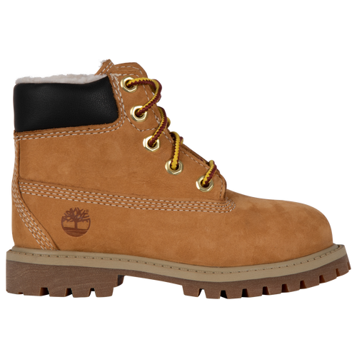 Timberland Boys 6 Luxe Fleece Boots Boys Toddler Wheat Size 04.0