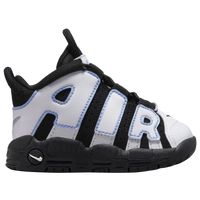 Nike uptempo black on sale and white mens