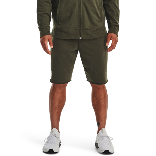 Under Armour Mens  Rival Fleece Shorts In Marine Od Green/onyx White