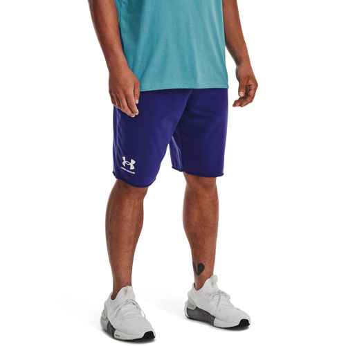 Under Armour Mens  Rival Fleece Shorts In Sonar Blue/onyx White