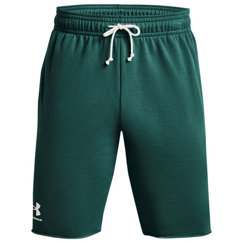 

Under Armour Mens Under Armour Rival Fleece Shorts - Mens Coastal Teal/Onyx White Size S