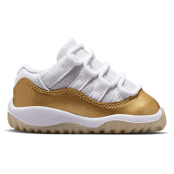 Girls' Toddler - Jordan Retro 11 Low - White/Gold