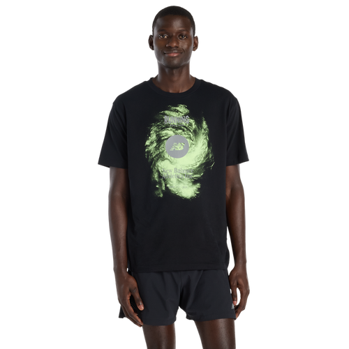 New Balance Mens Vortex T-Shirt - - Black