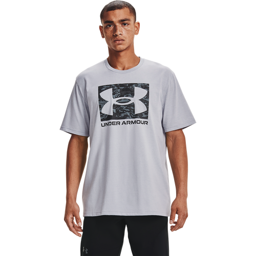 

Under Armour Mens Under Armour ABC Camo Boxed Logo Short Sleeve T-Shirt - Mens Mod Gray Heather/Mod Gray Heather Size XS