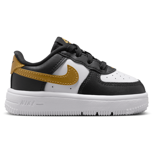 Nike Girls Air Force 1 Low Lace - Girl's Toddler Basketball Shoes Size 04.0 - Black/Gold