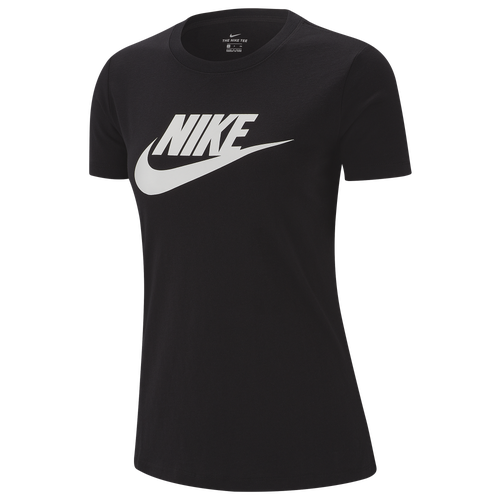 

Nike Womens Nike Essential Icon Futura T-Shirt - Womens Black/White Size L