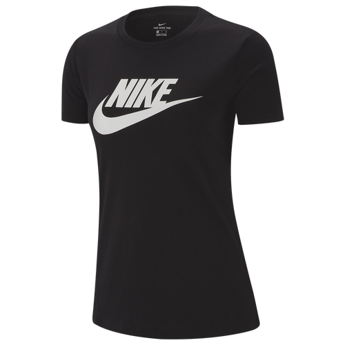 

Nike Womens Nike Essential Icon Futura T-Shirt - Womens Black/White Size M