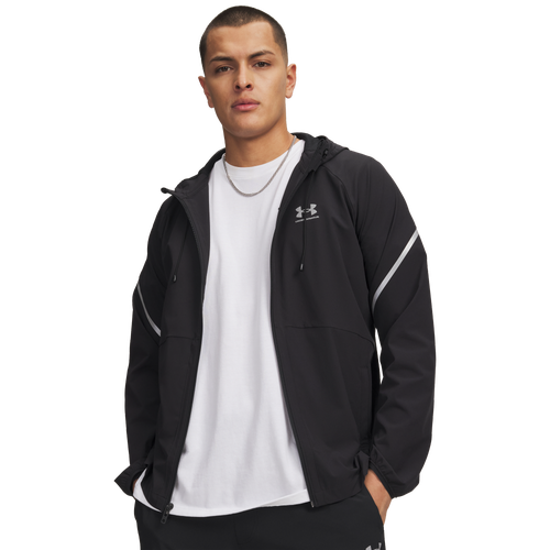Under Armour Mens Vibe Woven Reflective Jacket - - Black