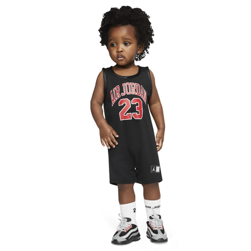 

Jordan Boys Jordan HBR DNA Jersey Romper - Boys' Infant Black/Black Size 18MO