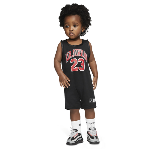 

Boys Infant Jordan Jordan HBR DNA Jersey Romper - Boys' Infant Black/Black Size 12MO
