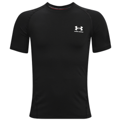 Boys' Grade School - Under Armour Armour HeatGear Short Sleeve T-Shirt - White/Black