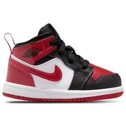 Boys' Toddler - Jordan 1 Mid SE  - Black/Varsity Red/White