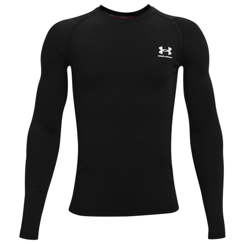 

Boys Under Armour Under Armour HG Armour Long Sleeve Tee - Boys' Grade School Black Size XL