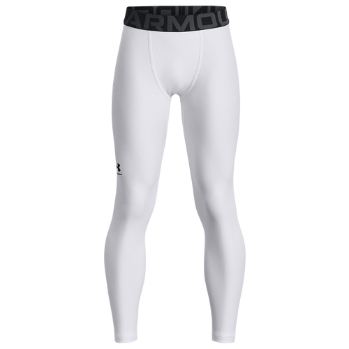 

Under Armour Boys Under Armour HeatGear Armour Leggings - Boys' Grade School White Size L