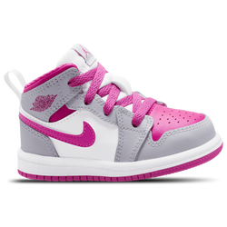 Girls' Toddler - Jordan AJ 1 Fund Mid - Pink/Grey/White