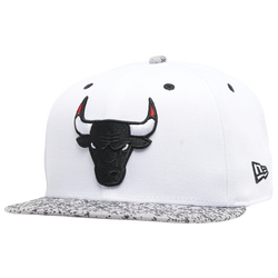 Men's - New Era Bulls 9Fifty Icon Snapback Cap - White/Cement/Red