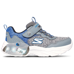 Boys' Preschool - Skechers Creature Lights - Grey/Blue/White