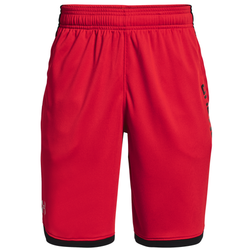 

Boys Under Armour Under Armour Stunt 3 Shorts - Boys' Grade School Black/Red Size XS