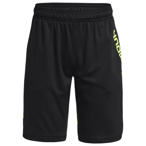 

Boys Under Armour Under Armour Stunt 3.0 Printed Shorts - Boys' Grade School Black/Lime Surge/Lime Surge Size XL