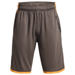 Boys' Grade School - Under Armour Stunt 3.0 Printed Shorts - Black/Rise/Fresh Clay