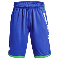 Boys' Grade School - Under Armour Stunt 3.0 Printed Shorts - Versa Blue/Extreme Green/White