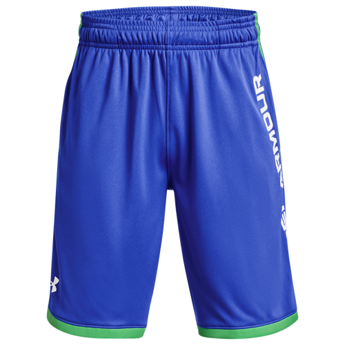 

Boys Under Armour Under Armour Stunt 3.0 Printed Shorts - Boys' Grade School Versa Blue/Extreme Green/White Size M