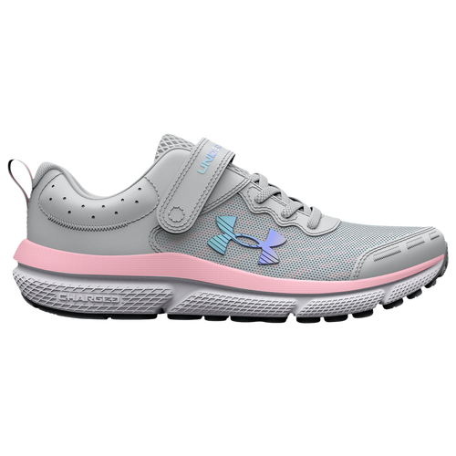 Under Armour Kids' Girls  Charged Assert 10 In Halo Grey/pink