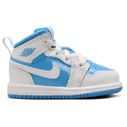 Boys' Toddler - Jordan AJ 1 Mid SE - White/Carolina