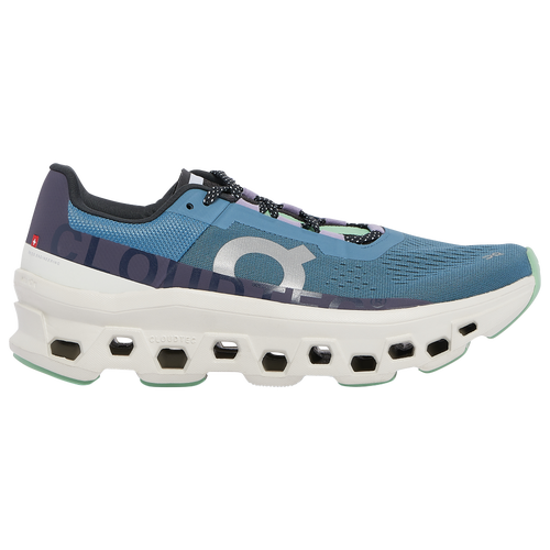 On Cloudmonster - On Blue/White
