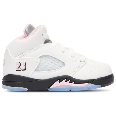 Jordan Retro 5 OG Toddler - WHITE/SOFT PINK/BLACK