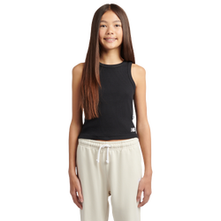 Girls' Grade School - New Balance RIB VEST TANK TOP Rib Vest Tank Top Vest - Black/White